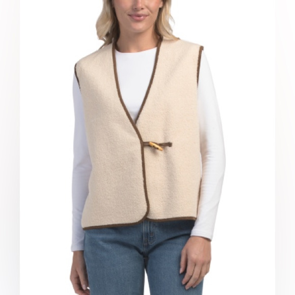 NWT Bailey 44 V-Neck Reversible Bonded Sherpa Vest | XS